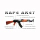 Shirt RAP4 AK-47 kalachnikov parachutiste blanc pour homme et femme