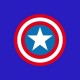 Shirt Capt America bleu royal pour homme et femme