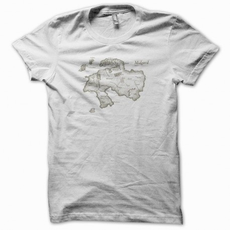 Shirt Dark age of camelot carte de midgard blanc pour homme et femme