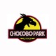 Shirt chocobo park parodie jurassic park blanc pour homme et femme