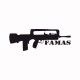 Shirt Famas fusil d'assaut français noir/blanc pour homme et femme