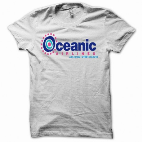 Shirt Oceanic airlines compagnie aerienne Lost Les Disparus blanc pour homme et femme