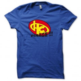 Shirt super héro naze Hero corp Pinage bleu pour homme et femme