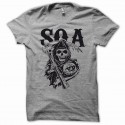 Shirt Sons Of Anarchy SOA grunge noir/gris pour homme et femme