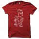 Shirt Bart simpson zombie? rouge pour homme et femme