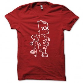 Shirt Bart simpson zombie? rouge pour homme et femme