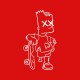 Shirt Bart simpson zombie? rouge pour homme et femme