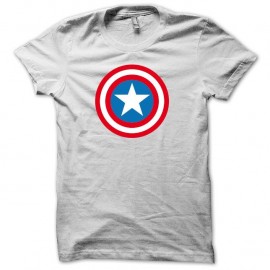 Shirt Capt America artwork blanc pour homme et femme
