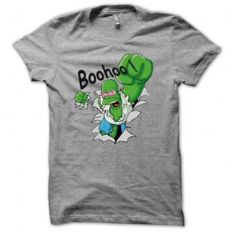Shirt Homer simpson parodie hulk gris pour homme et femme