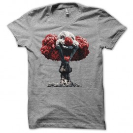Shirt explosion nucléaire clown gris pour homme et femme