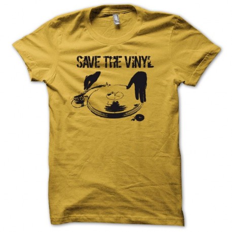 Shirt Save the Vinyl jaune pour homme et femme