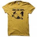 Shirt Save the Vinyl jaune pour homme et femme