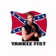 Shirt Chuck Norris drapeau confédéré blanc pour homme et femme
