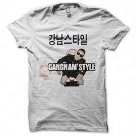 Shirt Gangnam Style WC toilettes blanc pour homme et femme