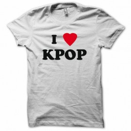 Shirt Kpop I love Kpop Music blanc pour homme et femme