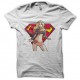 Shirt Supergirl blanc pour homme et femme