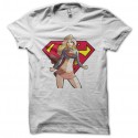 Shirt Supergirl blanc pour homme et femme