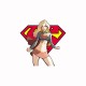 Shirt Supergirl blanc pour homme et femme