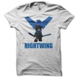 Shirt Nightwing blanc pour homme et femme