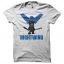 Shirt Nightwing blanc pour homme et femme