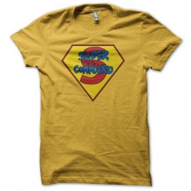 tee Shirt Super héro humour jaune pour homme et femme