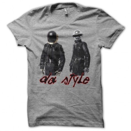 Shirt Daft Punk da style gris pour homme et femme