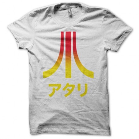 Shirt Atari Japon dégradé quadrichromie blanc pour homme et femme