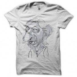 Shirt Gainsbourg caricature blanc pour homme et femme