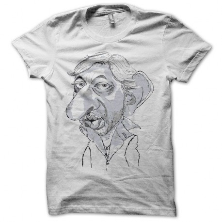 Shirt Gainsbourg caricature blanc pour homme et femme