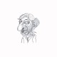 Shirt Gainsbourg caricature blanc pour homme et femme