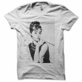 Shirt Audrey Hepburn blanc pour homme et femme