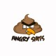 Shirt Angry Shits parodie Angry Birds blanc pour homme et femme