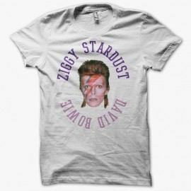 Shirt Ziggy Stardust David Bowie rond blanc pour homme et femme