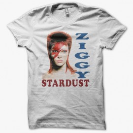 Shirt Ziggy Stardust David Bowie blanc pour homme et femme