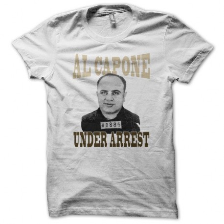Shirt Al Capone en état d'arrestation blanc pour homme et femme