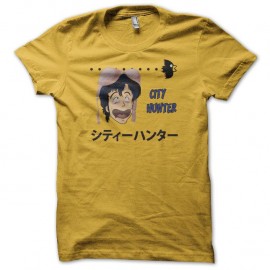 Shirt City Hunter Nicky Larson version soutien gorge jaune pour homme et femme
