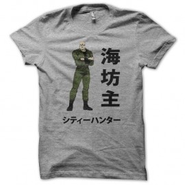 Shirt City Hunter Mamouth Falcon Nicky Larson mercenaire gris pour homme et femme