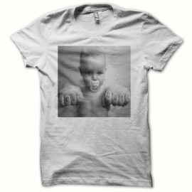 Shirt baby punk love & hate blanc pour homme et femme