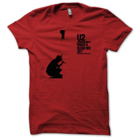 Shirt U2 Under a blood red sky rouge pour homme et femme