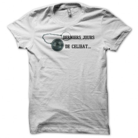 Shirt humour parodie mariage boulet prisonnier blanc pour homme et femme