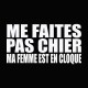 Shirt soyez cool avec moi ma femme est enceinte noir pour homme et femme