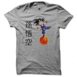 Shirt parodie Goku boule de cristal rare gris pour homme et femme
