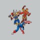 Shirt simpson parodie avengers gris pour homme et femme