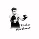 Shirt boxe Rocky Marciano le dieu du ring noir et blanc sur blanc pour homme et femme