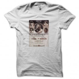 Shirt boxe Tyson vs Ribalta 1986 blanc pour homme et femme