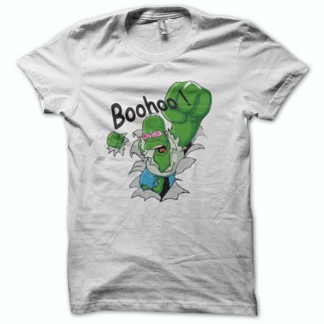 Shirt Homer simpson parodie hulk blanc pour homme et femme