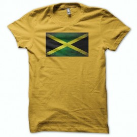 Shirt drapeau jamaique vintage jaune pour homme et femme