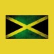Shirt drapeau jamaique vintage jaune pour homme et femme