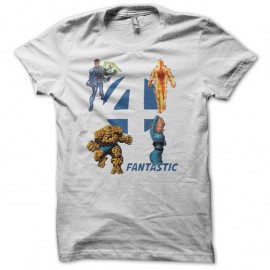 Shirt Les Quatre Fantastiques Fantastic Four artwork blanc pour homme et femme