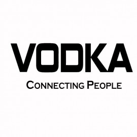 Vodka Connecting People Shirt sérigraphié noir/blanc pour homme et femme